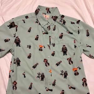 RSVLT Home Alone Short Sleeve Button Down Medium